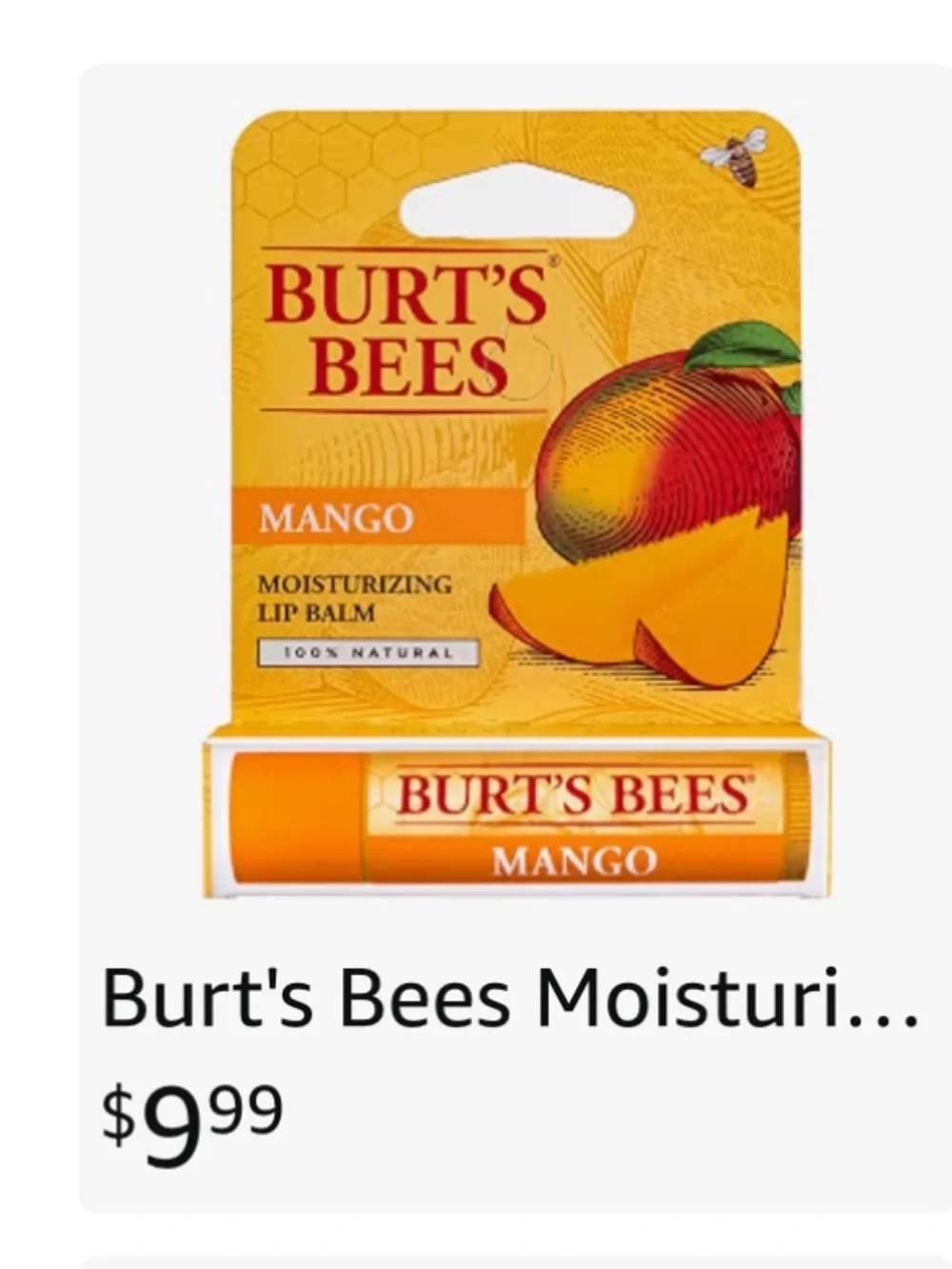 BURT’S BEES 🥭 Mango Lipbalm